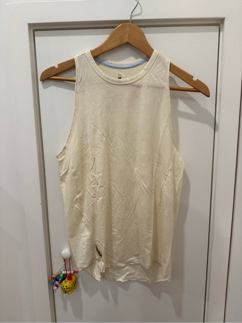 Tracksmith Cream Athletic Tank Top - Harrier Merino Wool Tank